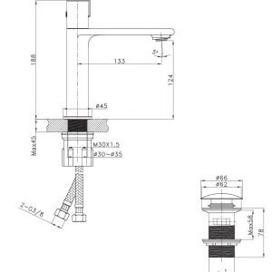 Mitigeur lavabo 2 options - Figaro – Image 16
