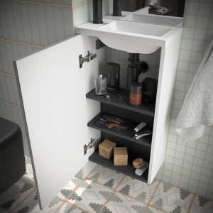 Meuble de salle de bain MARVILLE 1 porte - Vasque Miroir Applique – Image 3