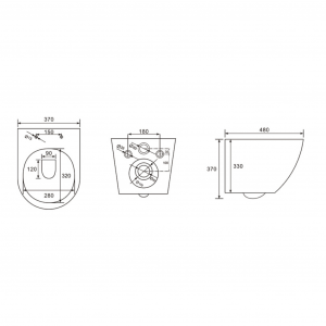 Pack WC suspendu Fly Noir – Image 3