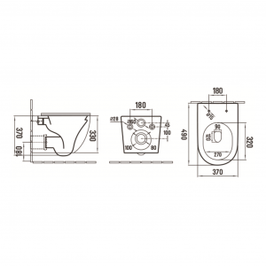 Pack WC suspendu Fly Cappucinno mate – Image 3