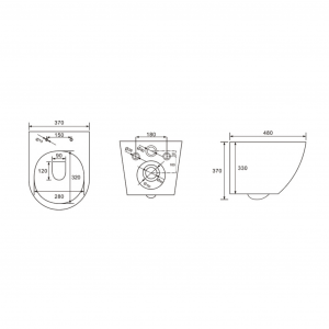 Pack WC suspendu Glamic Noir – Image 3